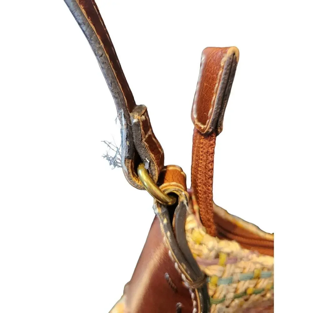 Fossil woven jute crossbody shoulder bag boho summer‎